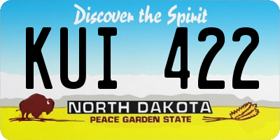 ND license plate KUI422