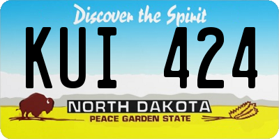 ND license plate KUI424