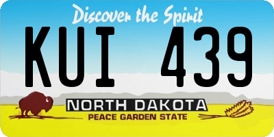 ND license plate KUI439