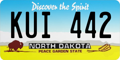 ND license plate KUI442