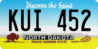 ND license plate KUI452