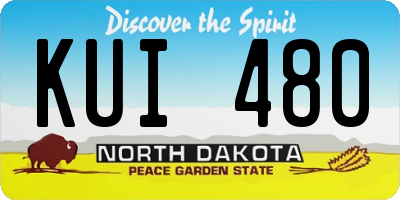 ND license plate KUI480