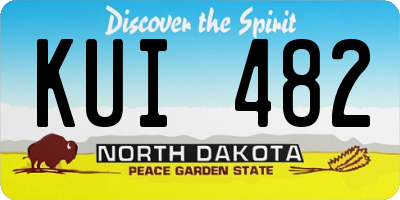 ND license plate KUI482