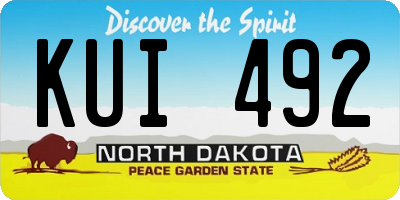 ND license plate KUI492