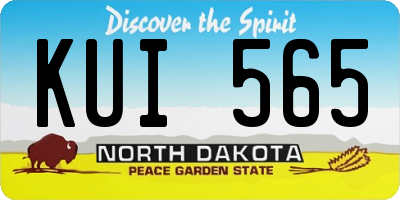 ND license plate KUI565