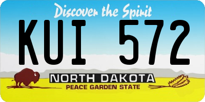 ND license plate KUI572