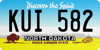 ND license plate KUI582