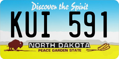 ND license plate KUI591