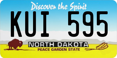ND license plate KUI595