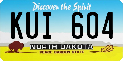 ND license plate KUI604