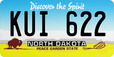 ND license plate KUI622