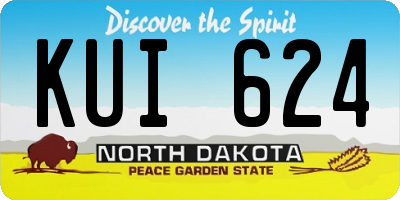 ND license plate KUI624