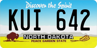 ND license plate KUI642