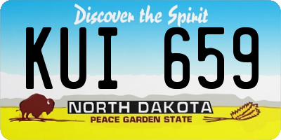 ND license plate KUI659