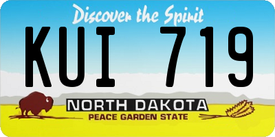 ND license plate KUI719