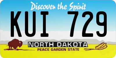 ND license plate KUI729