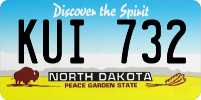 ND license plate KUI732