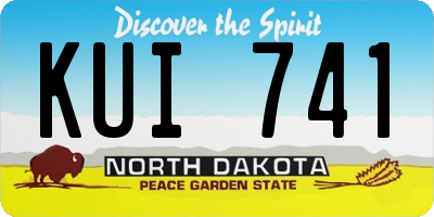ND license plate KUI741