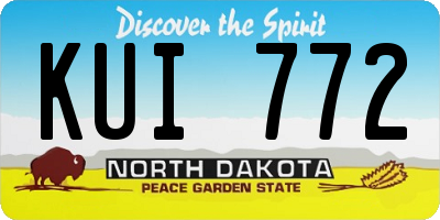 ND license plate KUI772