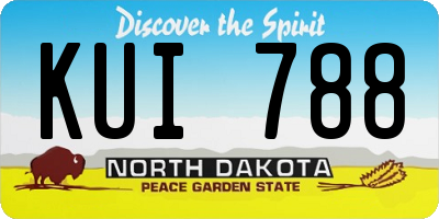 ND license plate KUI788