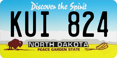 ND license plate KUI824