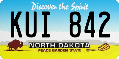 ND license plate KUI842