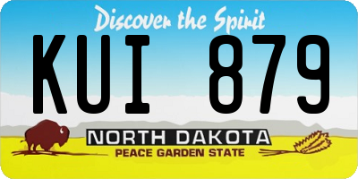 ND license plate KUI879