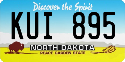 ND license plate KUI895