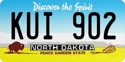 ND license plate KUI902