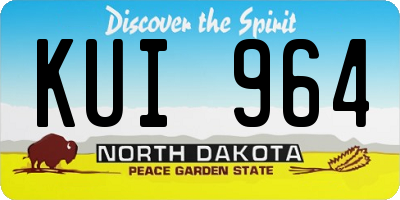 ND license plate KUI964