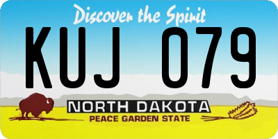 ND license plate KUJ079