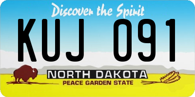ND license plate KUJ091