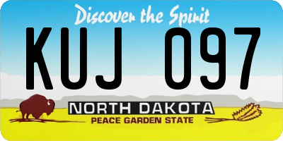 ND license plate KUJ097