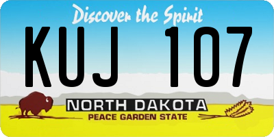 ND license plate KUJ107