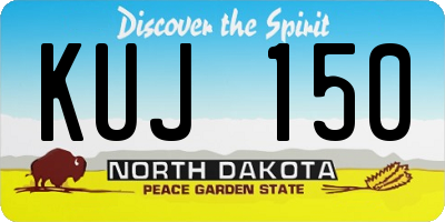 ND license plate KUJ150