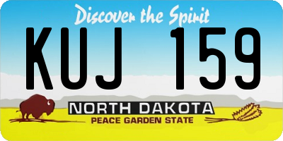 ND license plate KUJ159