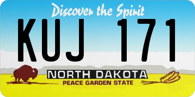 ND license plate KUJ171
