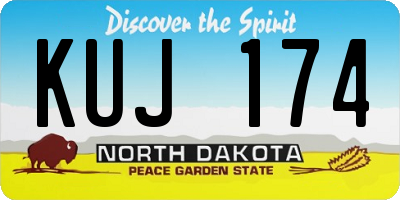 ND license plate KUJ174