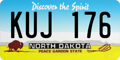 ND license plate KUJ176