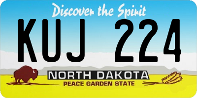 ND license plate KUJ224