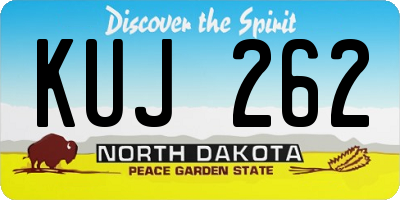 ND license plate KUJ262