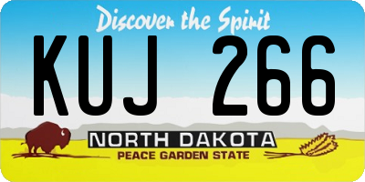 ND license plate KUJ266