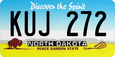 ND license plate KUJ272