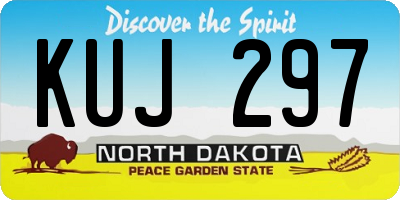 ND license plate KUJ297