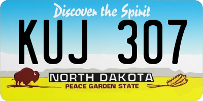 ND license plate KUJ307