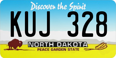 ND license plate KUJ328