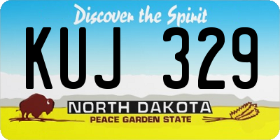 ND license plate KUJ329