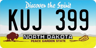 ND license plate KUJ399