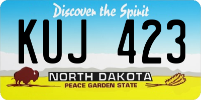 ND license plate KUJ423