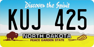 ND license plate KUJ425